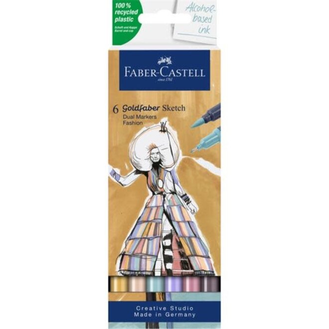 Faber-Castell Goldfaber Alcohol Sketch Marker Fashion Set Of 6