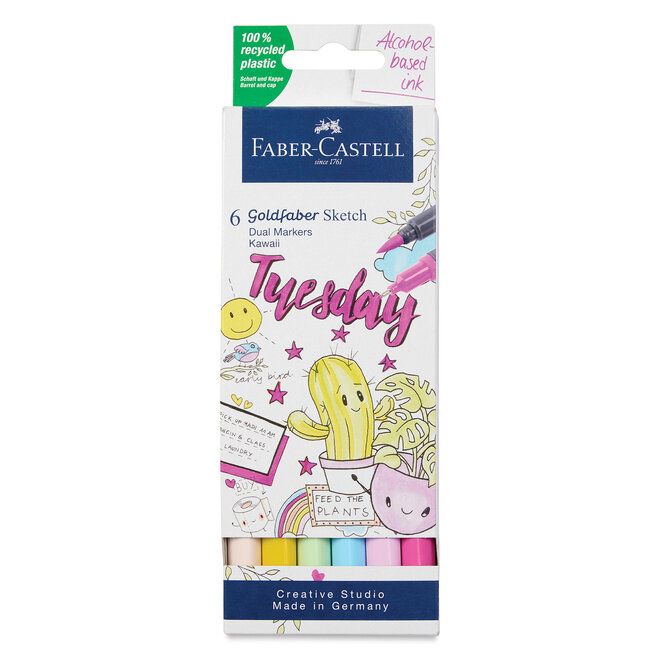 Faber-Castell Goldfaber Alcohol Sketch Marker Kawaii Set Of 6