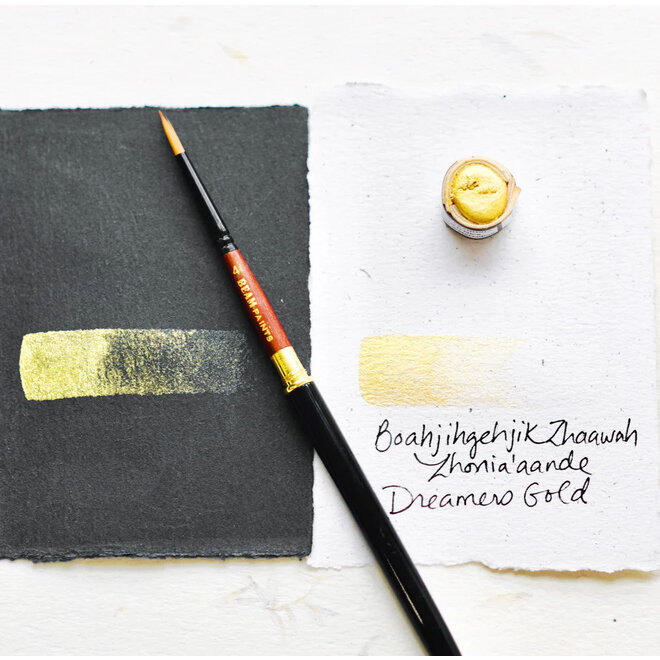 Beam Paints: Watercolour Paintstones! - Boahjihgehjik Zhaawaazhonia / Dreamers Gold (Ethical Mica)