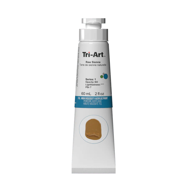 Tri-Art High Viscosity Acrylic: Series 1 - Raw Sienna 60mL Tube