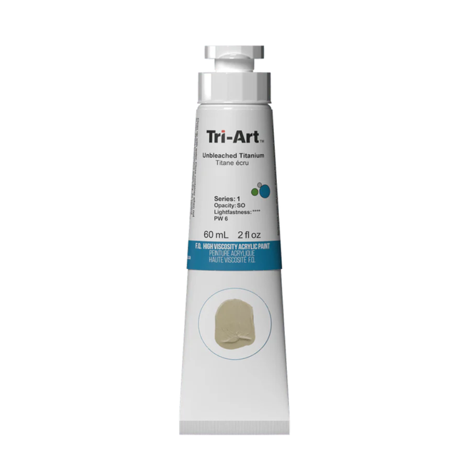 Tri-Art High Viscosity Acrylic: Series 1 - Unbleached Titanium 60mL Tube