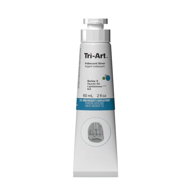 Tri-Art High Viscosity Acrylic: Series 5 - Iridescent Silver 60mL Tube