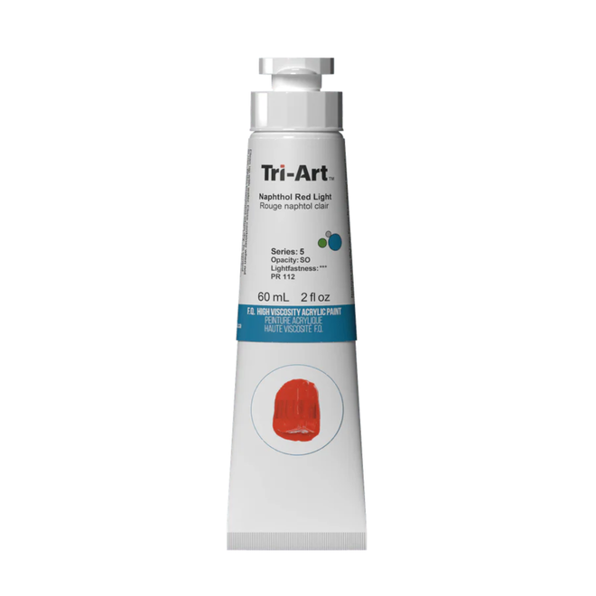 Tri-Art High Viscosity Acrylic: Series 5 - Naphthol Red Light 60mL Tube