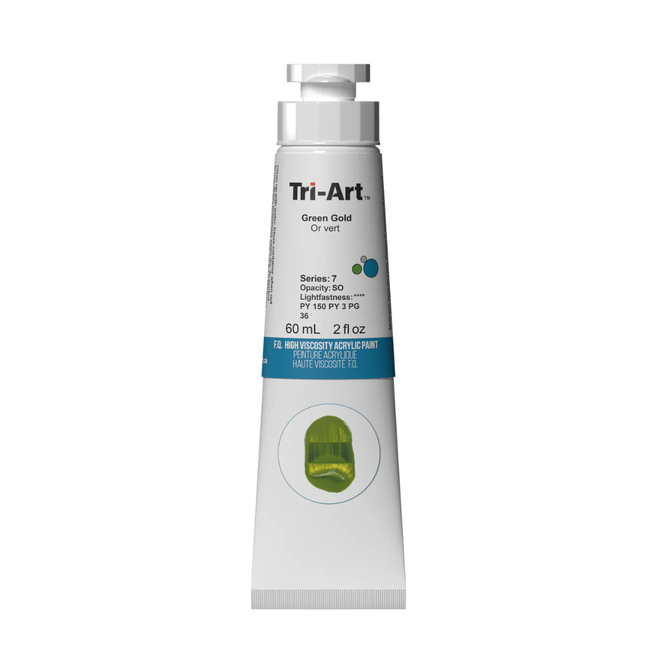Tri-Art High Viscosity Acrylic: Series 7 - Green Gold 60mL Tube