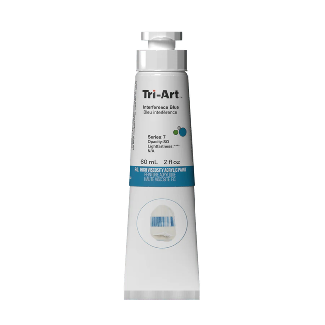 Tri-Art High Viscosity Acrylic: Series 7 - Interference Blue 60mL Tube
