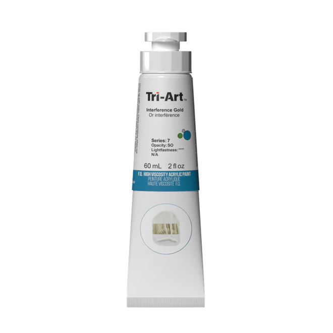 Tri-Art High Viscosity Acrylic: Series 7 - Interference Gold 60mL Tube