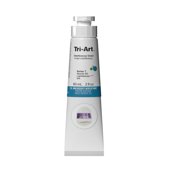 Tri-Art High Viscosity Acrylic: Series 7 - Interference Violet 60mL Tube