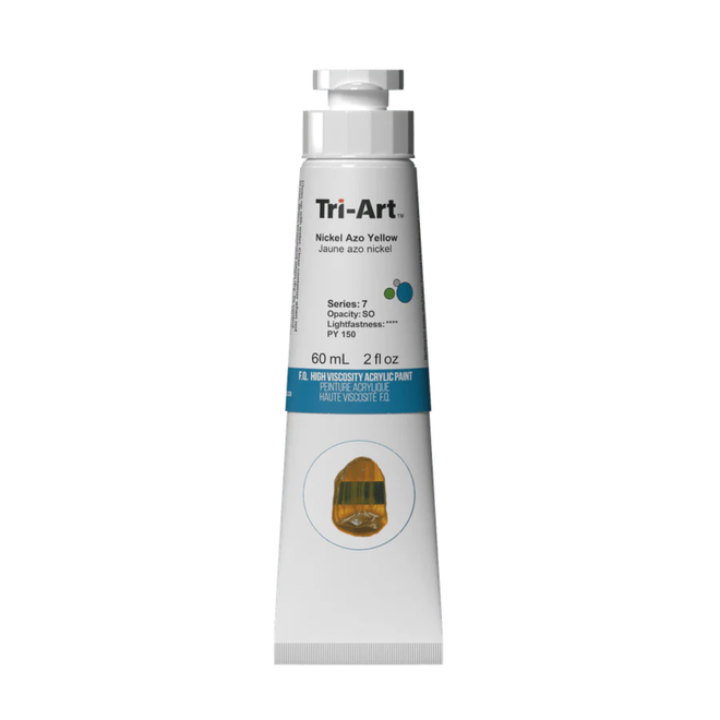 Tri-Art High Viscosity Acrylic: Series 7 - Nickel Azo Yellow 60mL Tube