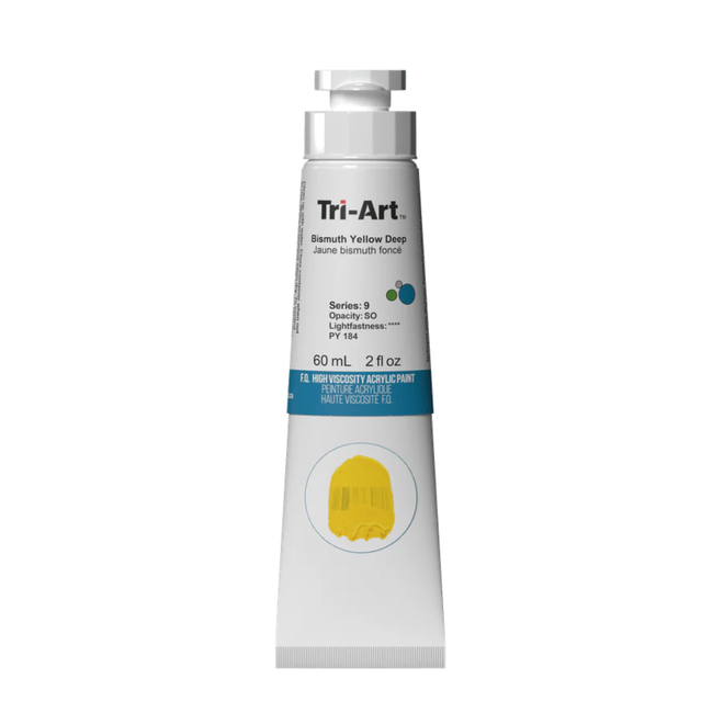 Tri-Art High Viscosity Acrylic: Series 9 - Bismuth Yellow Deep 60mL Tube