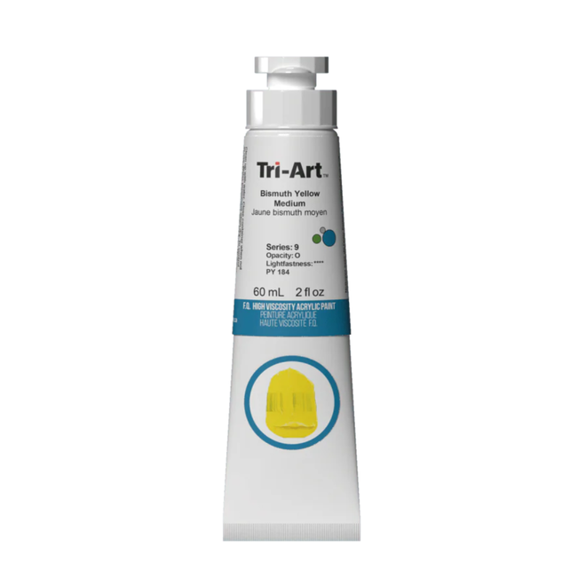 Tri-Art High Viscosity Acrylic: Series 9 - Bismuth Yellow Medium 60mL Tube