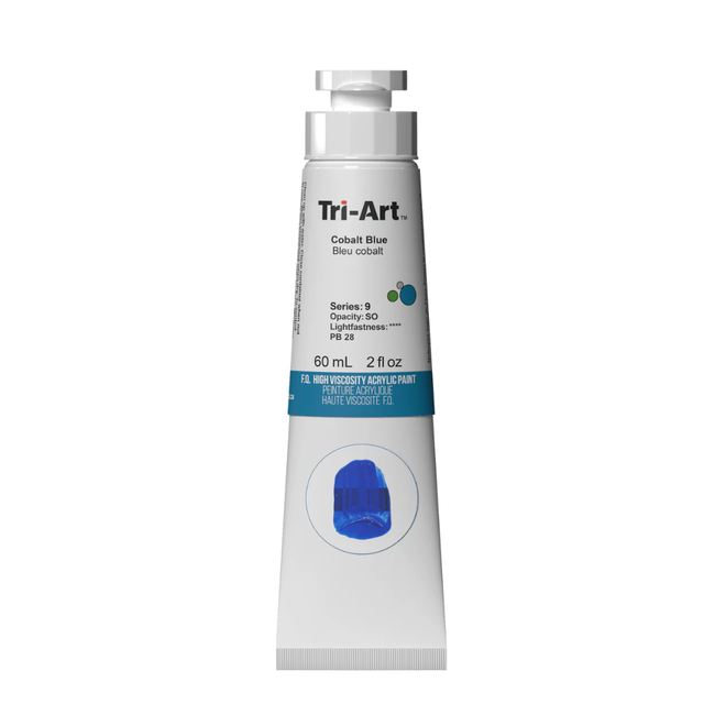 Tri-Art High Viscosity Acrylic: Series 9 - Cobalt Blue 60mL Tube