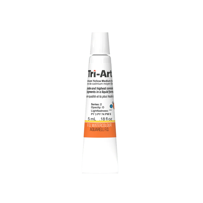 Tri-Art Watercolour: Series 1 - Cadmium Yellow Medium Hue 5mL Tube