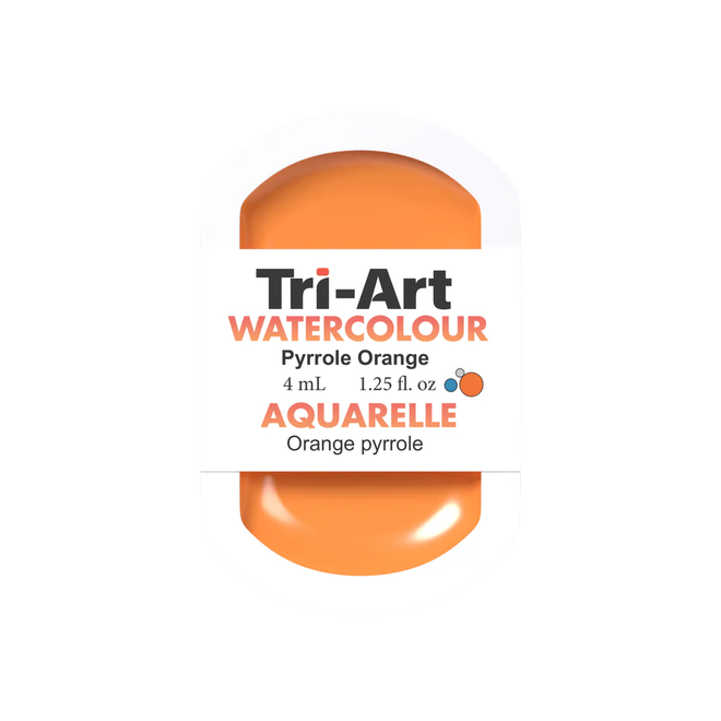 Tri-Art Watercolour: Series 3 - Pyrrole Orange 4mL Pan