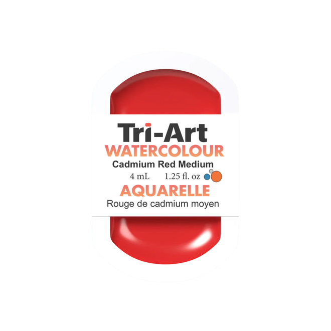 Tri-Art Watercolour: Series 1 - Cadmium Red Medium Hue 4mL Pan