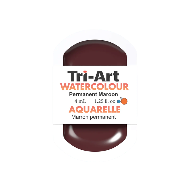 Tri-Art Watercolour: Series 2 - Permanent Maroon 4mL Pan