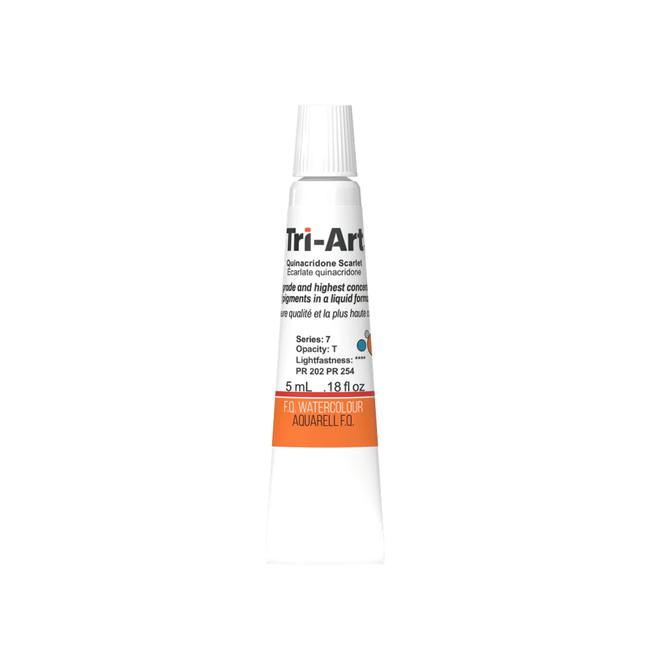 Tri-Art Watercolour: Series 3 - Quinacridone Scarlet 5mL Tube