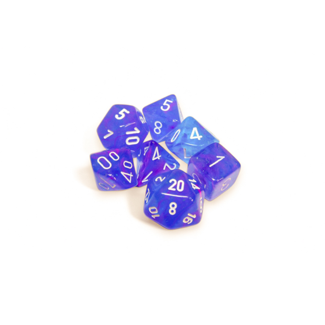 Chessex - 7 Dice Set - Nebula - Aura/White Writing