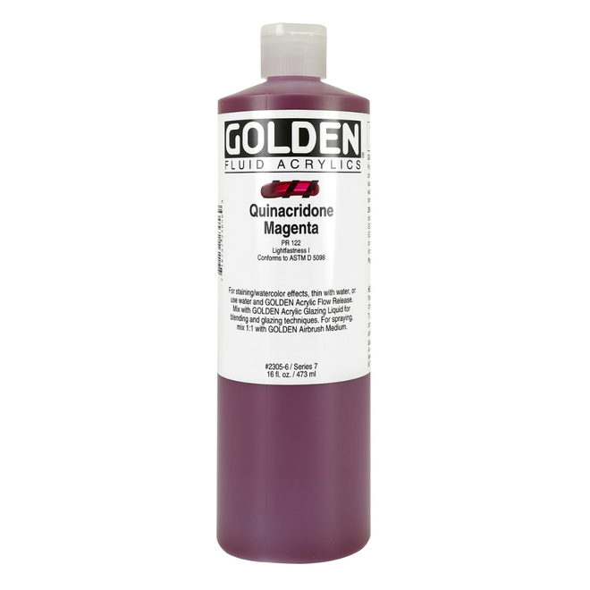 Golden Fluid Acrylic - 16oz Series 7 - Quinacridone Magenta
