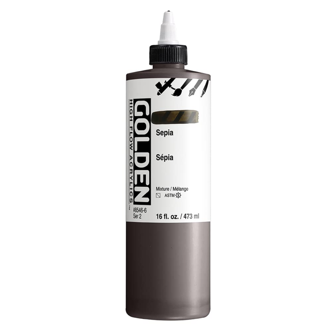 Golden High Flow Acrylic - 16oz Series 2 - Sepia
