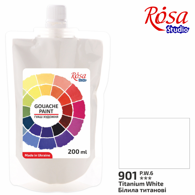 Rosa Studio Gouache Titanium White 200Ml Bag