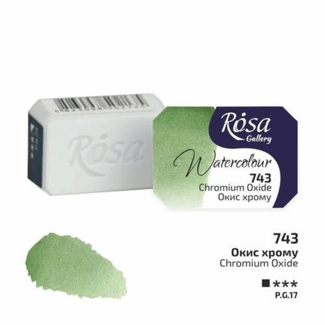 Rosa Gallery Watercolour 2.5Ml Full Pan Chromium Oxide Green 743