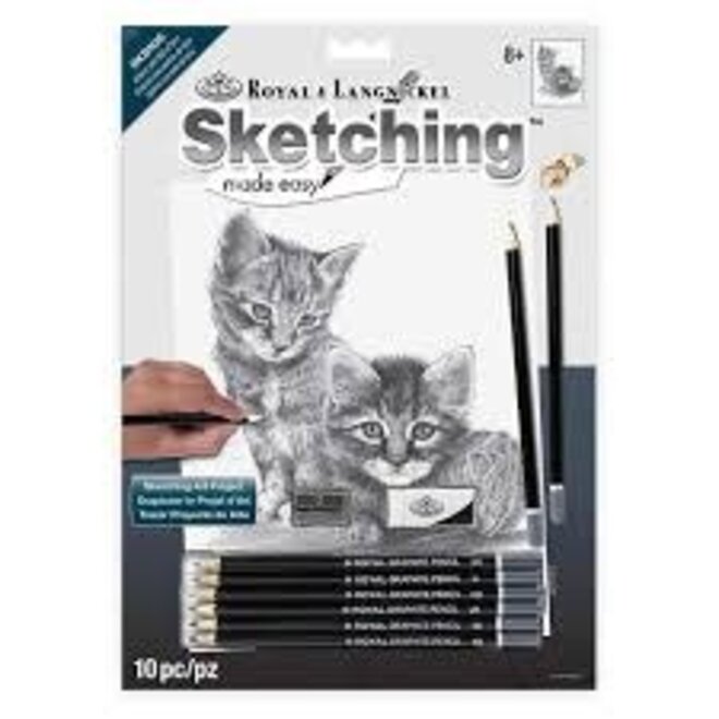 Sketching Made Easy: Kittens With Ball Of Yarn