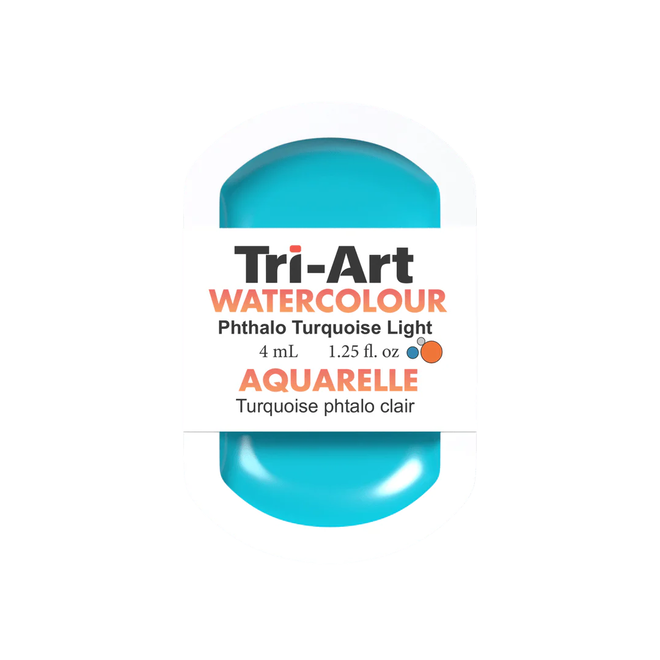 Tri-Art Watercolour: Series 1 - Phthalo Turquoise Light 4mL Pan