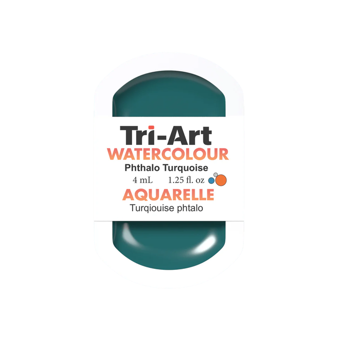 Tri-Art Watercolour: Series 1 - Phthalo Turquoise 4mL Pan