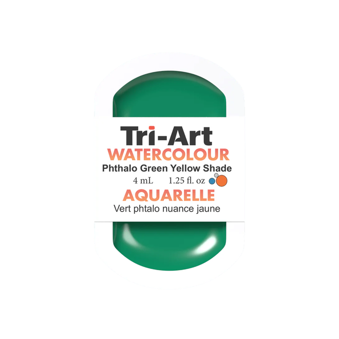 Tri-Art Watercolour: Series 2 - Phthalo Green Yellow Shade 4mL Pan
