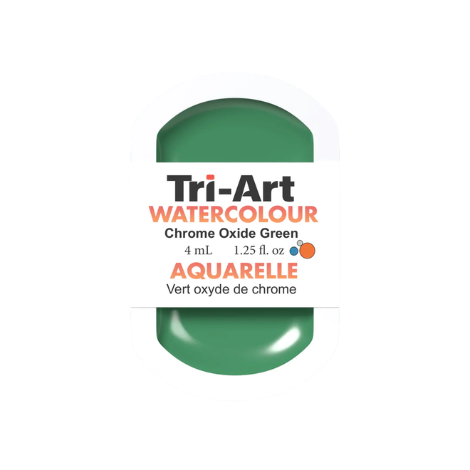 Tri-Art Watercolour: Series 2 - Chrome Oxide Green 4mL Pan