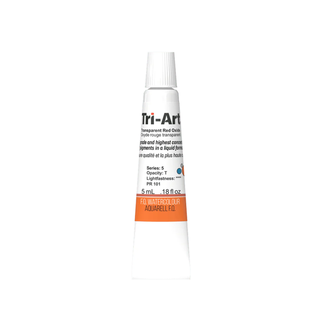 Tri-Art Watercolour: Series 1 - Transparent Red Oxide 5mL Tube