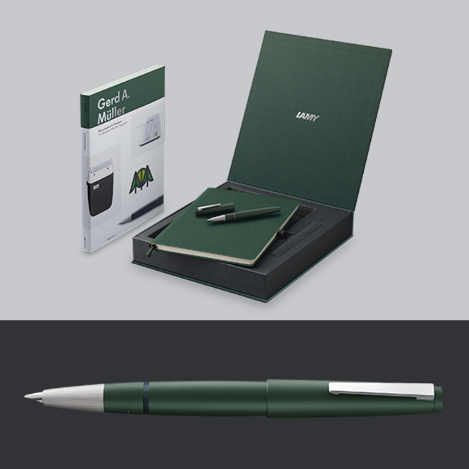 Lamy 2000 Fountain Pen - LIMITED EDITION Pine Gift Set, 14KT - Fine