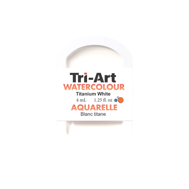 Tri-Art Watercolour: Series 1 - Titanium White 4mL Pan
