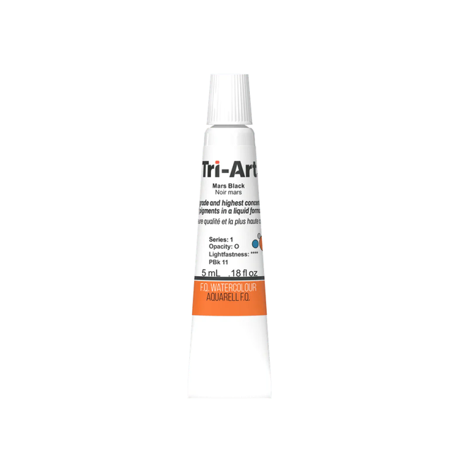 Tri-Art Watercolour: Series 1 - Mars Black 5mL Tube