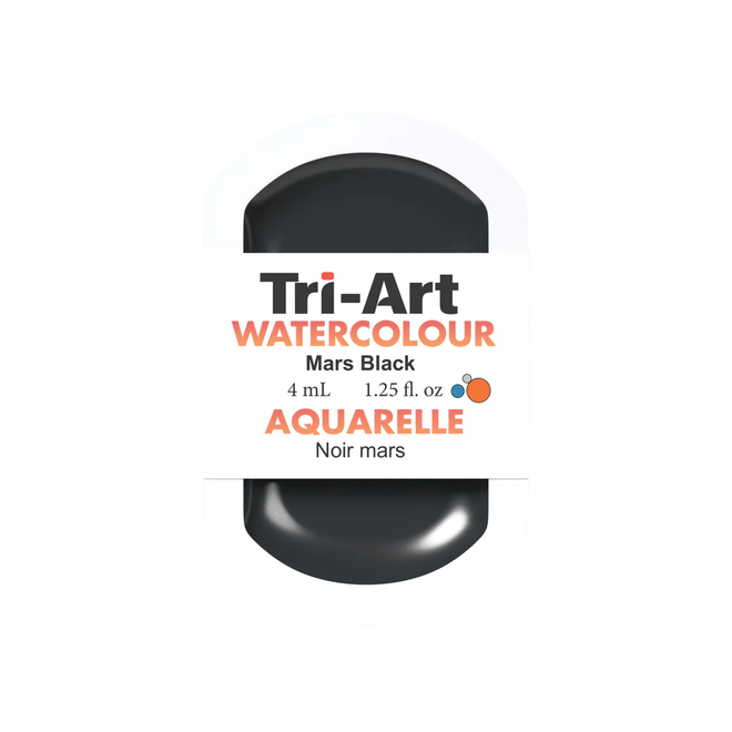 Tri-Art Watercolour: Series 1 - Mars Black 4mL Pan