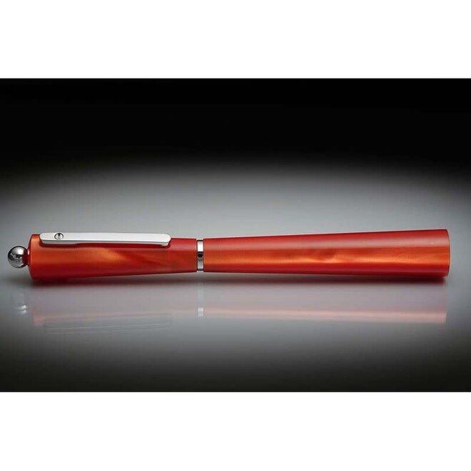 Giuliano Mazzuoli 365 Moka Chiaroscuro Fountain Pen: Pearled Resin - Red