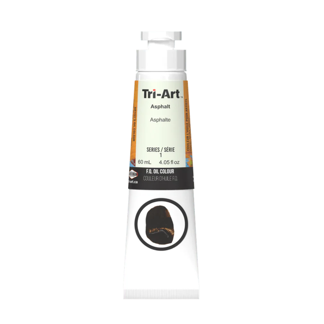 Tri-Art Oil Colours: Series 1 - Asphalt 60mL Tube