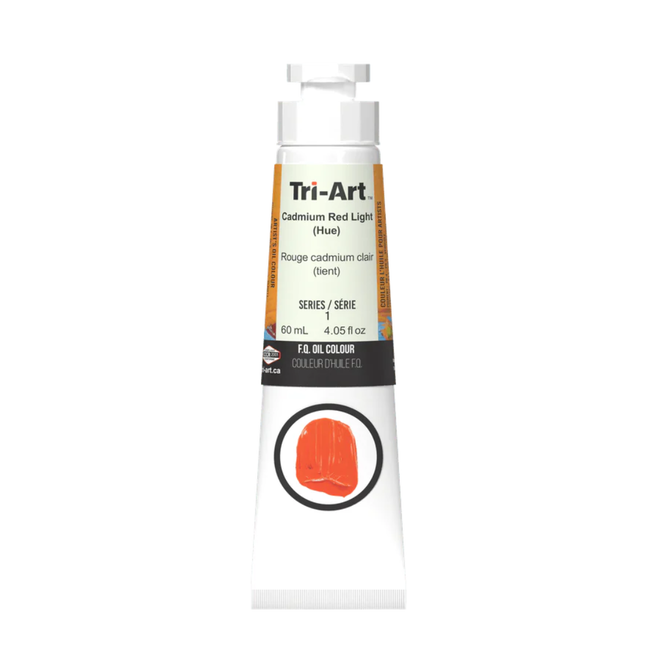 Tri-Art Oil Colours: Series 1 - Cadmium Red Light Hue 60mL Tube