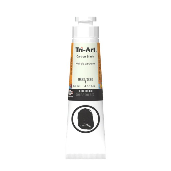 Tri-Art Oil Colours: Series 1 - Carbon Black 60mL Tube