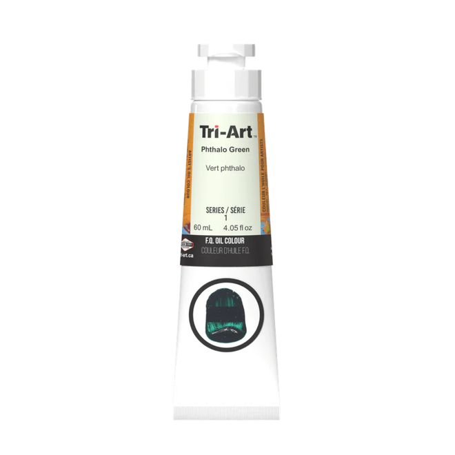 Tri-Art Oil Colours: Series 1 - Phthalo Green 60mL Tube