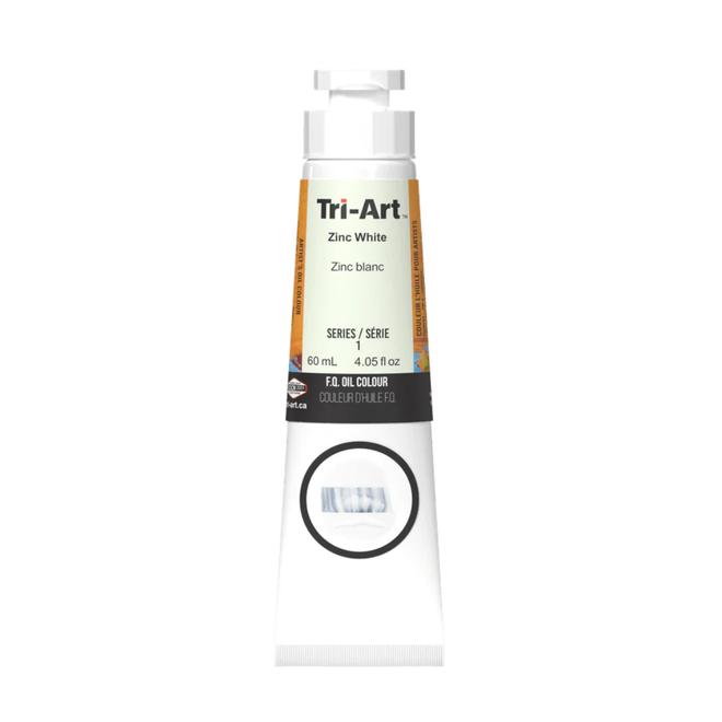 Tri-Art Oil Colours: Series 1 - Zinc White 60mL Tube