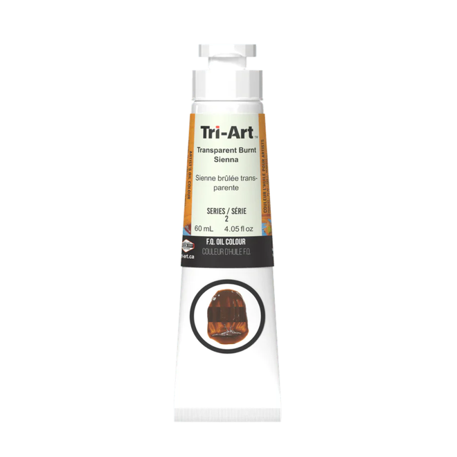 Tri-Art Oil Colours: Series 2 - Transparent Burnt Sienna 60mL Tube