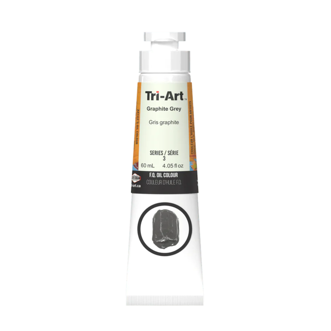 Tri-Art Oil Colours: Series 2 - Graphite Grey 60mL Tube