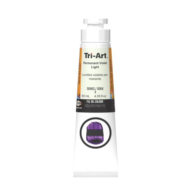 Tri-Art Oil Colours: Series 3 - Permanent Violet Light 60mL Tube