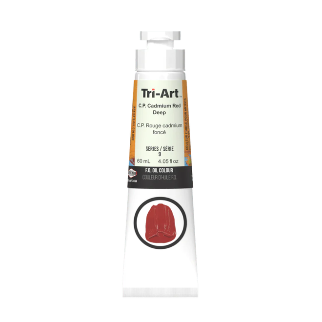 Tri-Art Oil Colours: Series 4 - C.P. Cadmium Red Deep 60mL Tube
