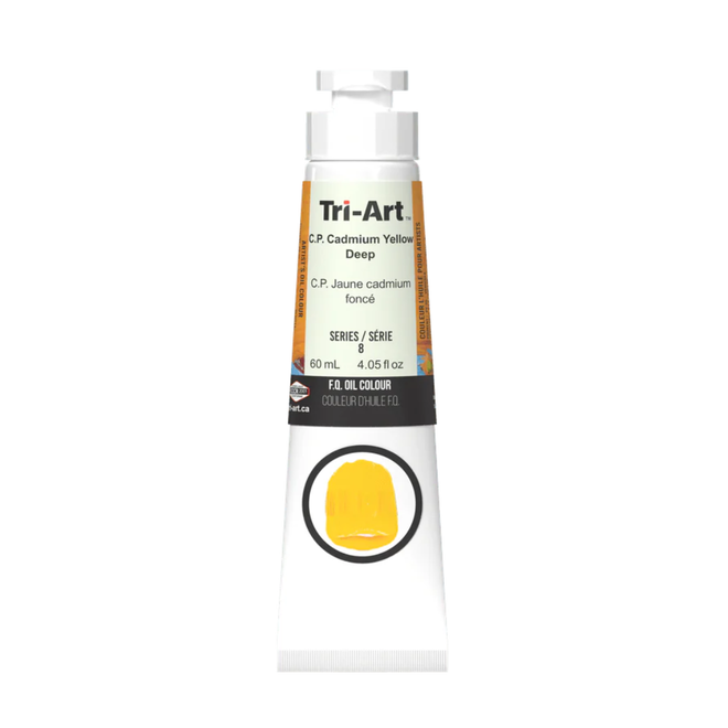 Tri-Art Oil Colours: Series 4 - C.P. Cadmium Yellow Deep 60mL Tube