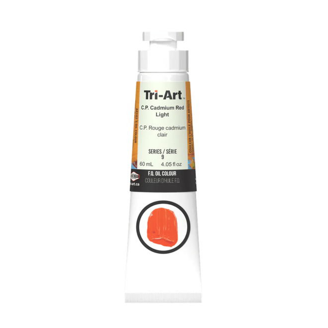 Tri-Art Oil Colours: Series 4 - C.P. Cadmium Red Light 60mL Tube