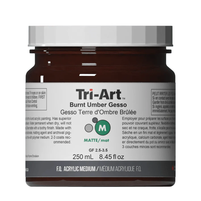 Tri-Art Mediums: Burnt Umber Gesso 250mL