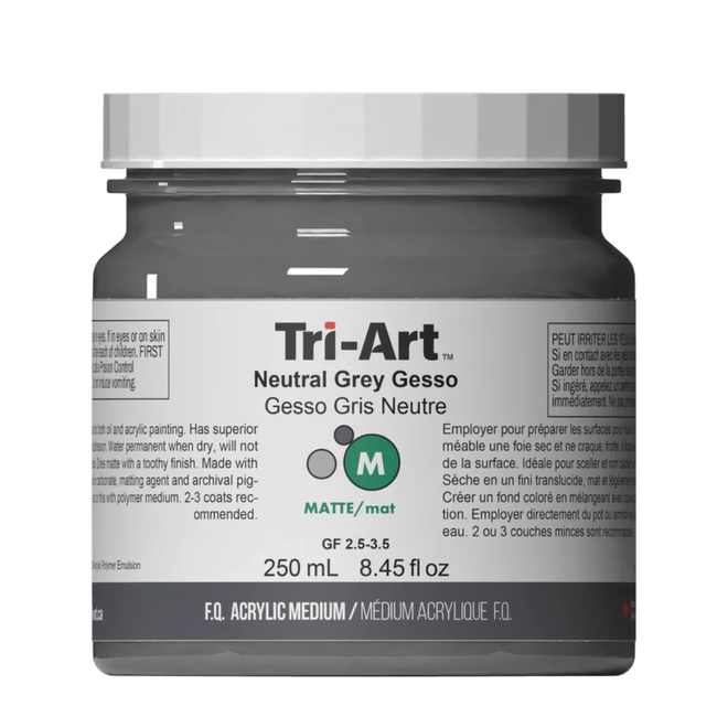 Tri-Art Mediums: Neutral Grey Gesso 250mL