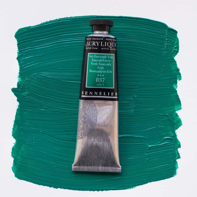 Sennelier Extra-Fine Artists' Acrylics 837 Emerald Green Series 4 60Ml Tube